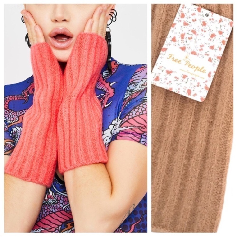 FREE PEOPLE-Arm Warmers Camel Color NWT
